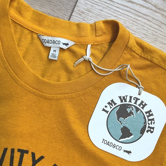 Toad&Co Graphic Tee Positivity Short Sleeve Crew‎ Neck T-Shirt Mens M - Picture 2 of 8